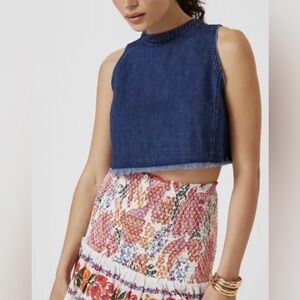 Pilcro Blue Denim Tank Top